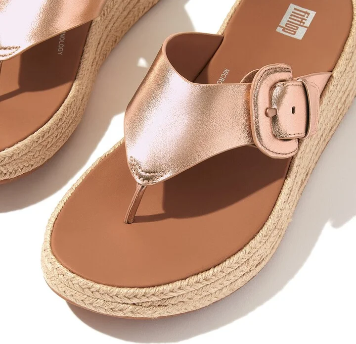 F-Mode Espadarille Platform Wedge Flip Flop - Image 5