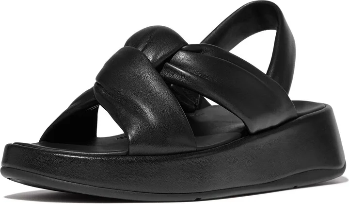 F-Mode Knot Slingback Platform Wedge Sandal - Image 6