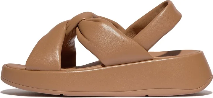 F-Mode Knot Slingback Platform Wedge Sandal - Image 10