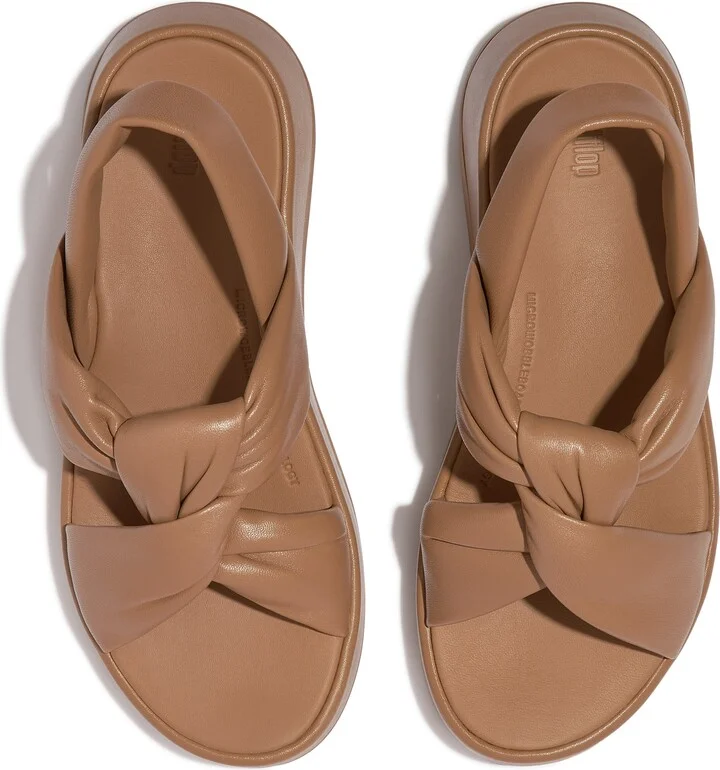 F-Mode Knot Slingback Platform Wedge Sandal - Image 11