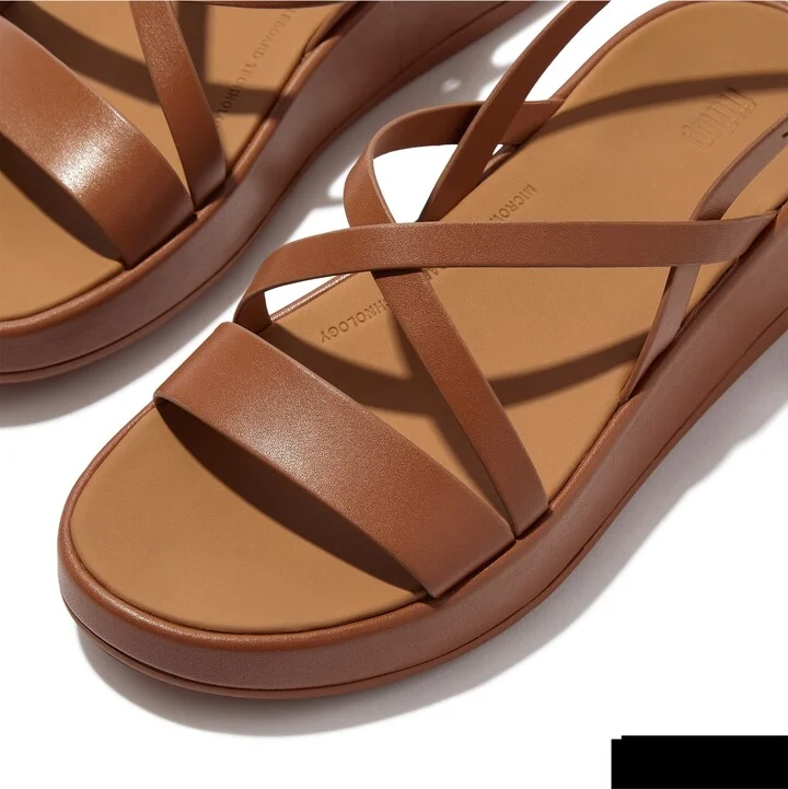 F-Mode Slingback Platform Wedge Slide Sandal - Image 6