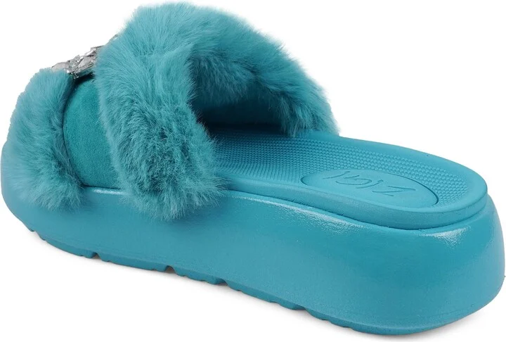 Fab Faux Fur Platform Sandal - Image 2