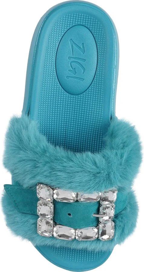 Fab Faux Fur Platform Sandal - Image 5