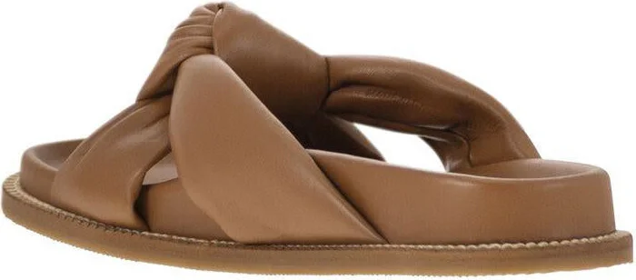 Fabiana Filippi Leather Slipper With Fussbett And Knot - Image 3
