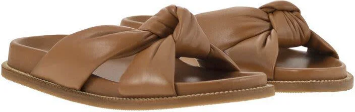Fabiana Filippi Leather Slipper With Fussbett And Knot - Image 4
