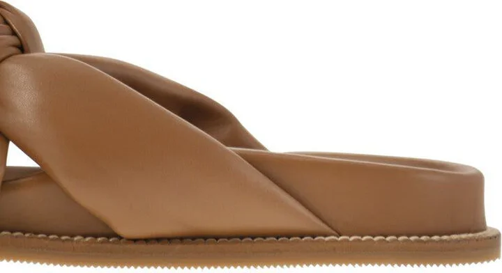 Fabiana Filippi Leather Slipper With Fussbett And Knot - Image 7