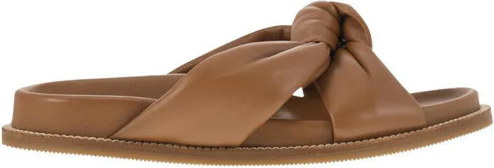 Fabiana Filippi Leather Slipper With Fussbett And Knot
