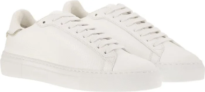 Fabiana Filippi Leather Trainers With Diamond Thread - Image 4