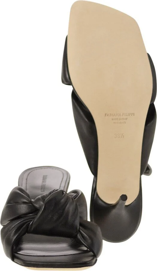 Fabiana Filippi Sandal Mules On Heel And Knot - Image 5