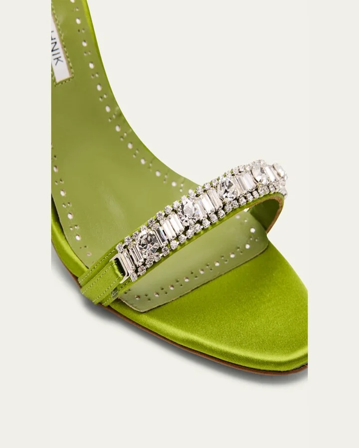 Fabio Satin Crystal Buckle Sandals - Image 2