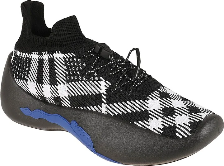 Fabric Check Sneakers - Image 2