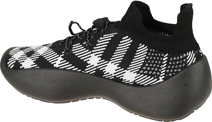 Fabric Check Sneakers - Image 3