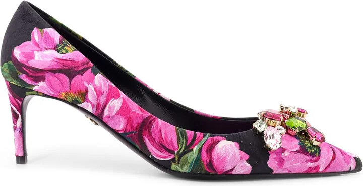 Fabric Décolleté With Floral Print