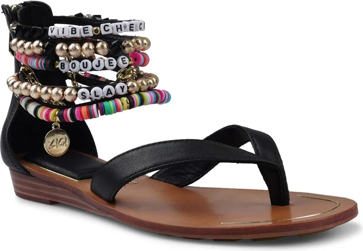 Fabulosa Beaded Ankle Cuff Sandal
