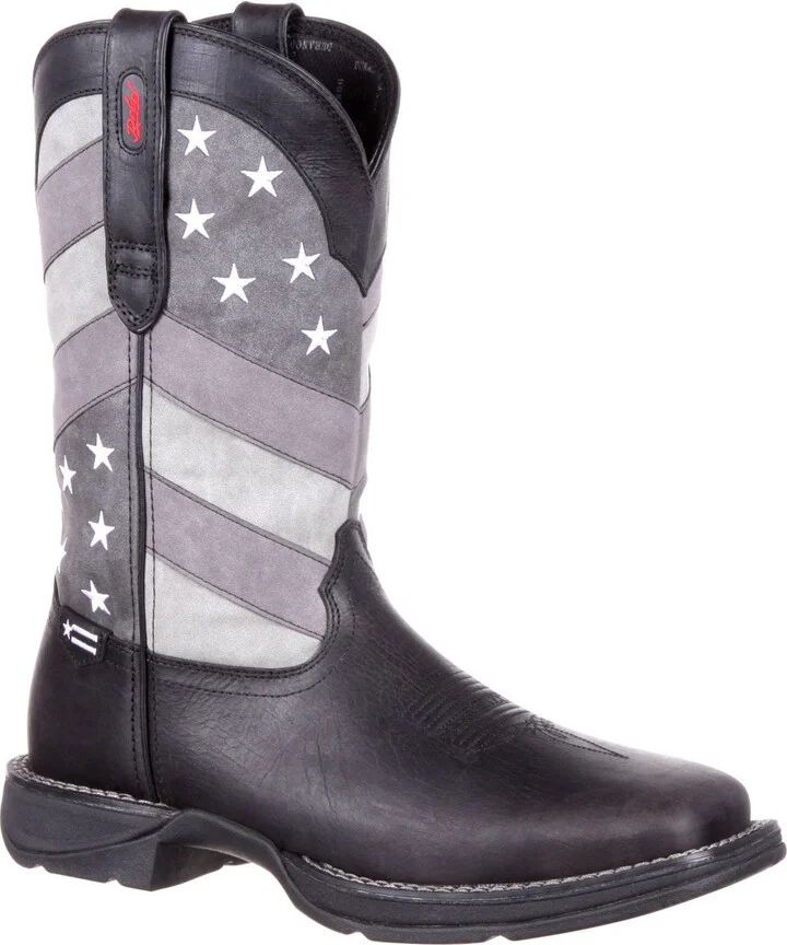 Faded Black Flag Western Boot