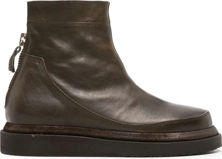 Faded Cal Leather Ankle Boots