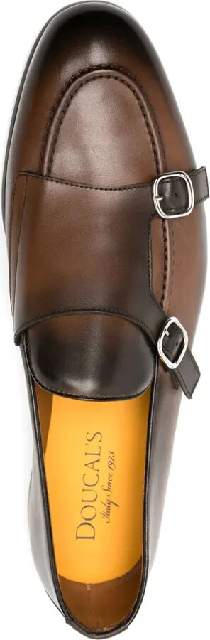 Faded-Effect Leather Monk Shoes - Image 4