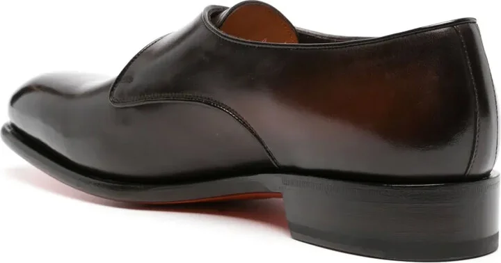 Faded-Effect Leather Monk Shoes - Image 3