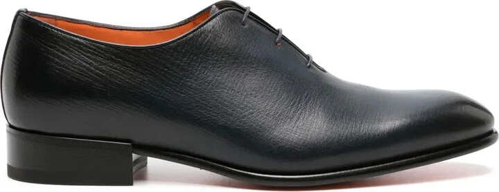 faded-effect leather Oxford shoes