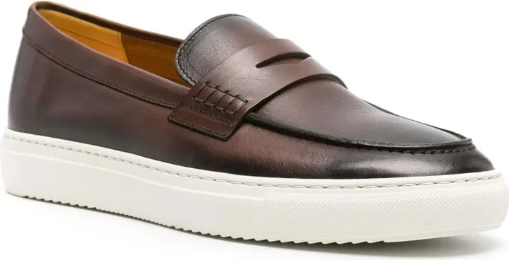 Faded Leather Penny Loafers - Image 2