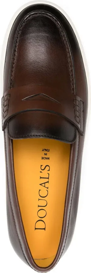 Faded Leather Penny Loafers - Image 4