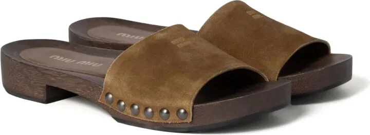 Faded-Suede Clogs - Image 2
