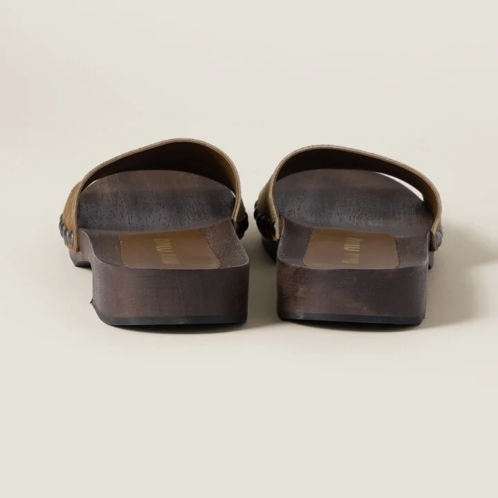 Faded suede clogs - Image 3