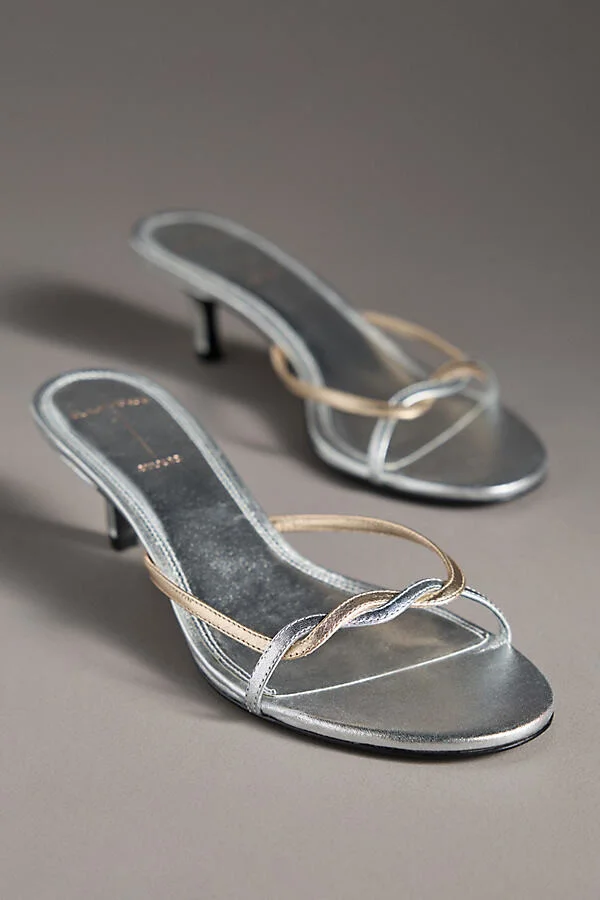 Fae Leather Kitten-Heel Mules