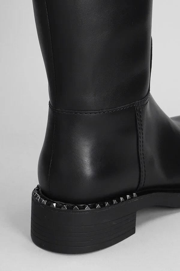 Faith Low Heels Boots In Black Leather - Image 5