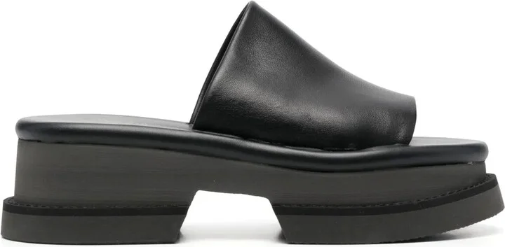 Faith platform leather sandals