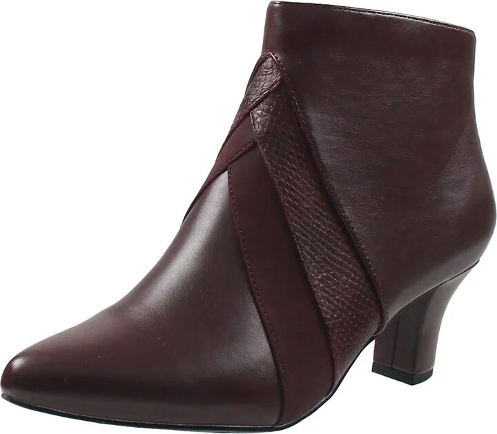 FALCON Womens Snake Print Manmade Ankle Boots