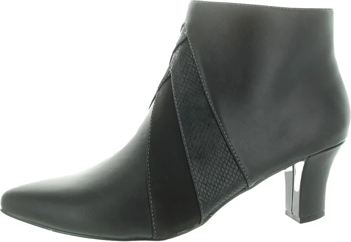 Falcon Womens Zip Up Pointed Toe Booties