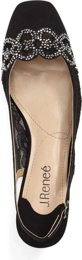 Faleece Crystal Embellished Slingback Pump - Image 3