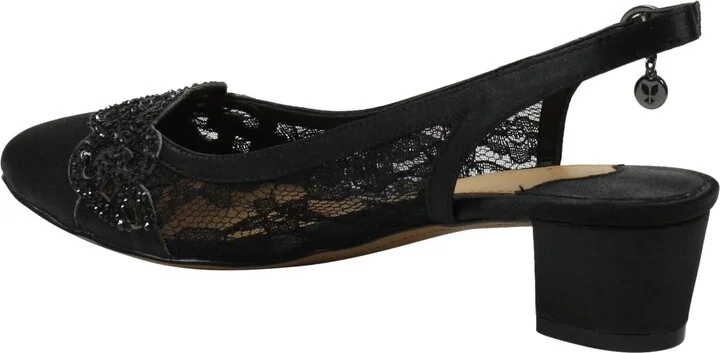 Faleece Crystal Embellished Slingback Pump - Image 6