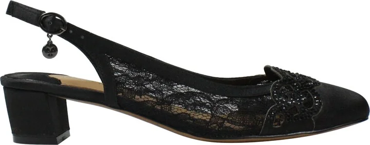 Faleece Crystal Embellished Slingback Pump - Image 7