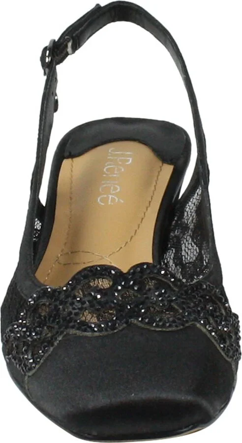 Faleece Crystal Embellished Slingback Pump - Image 8