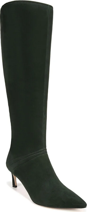 Falencia Womens Leather Pointed Toe Knee-High Boots
