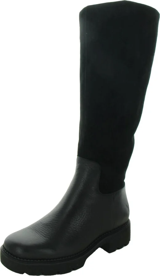 Fallbrook Womens Wide Calf Leather Knee-High Boots