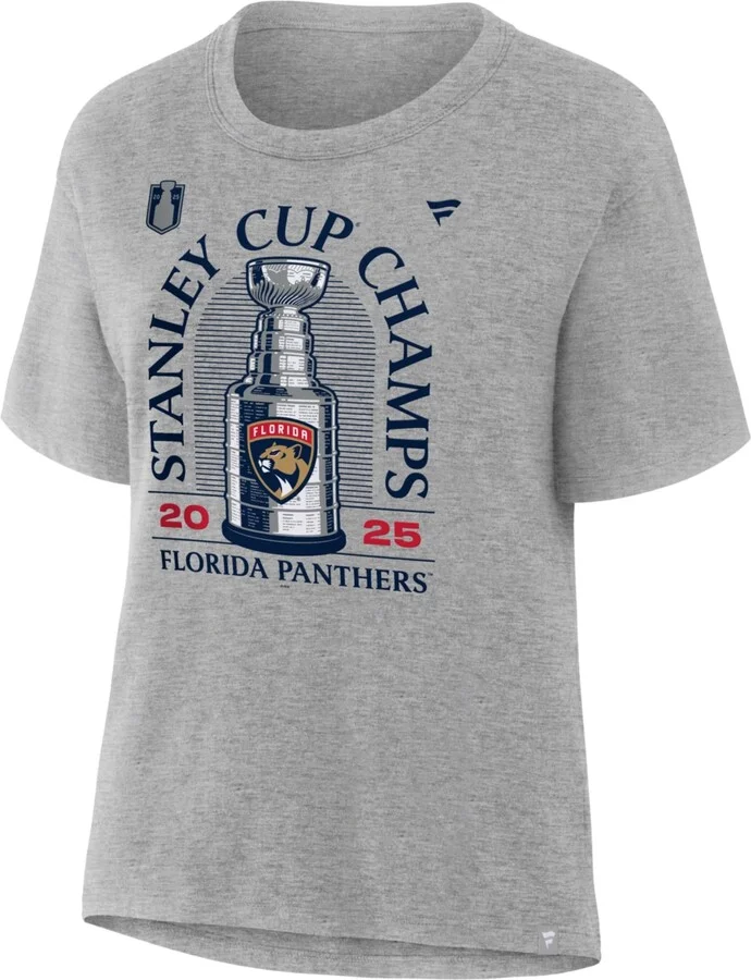 Fanatics Women's Steel Florida Panthers 2025 Stanley Cup Champions Locker Room T-Shirt