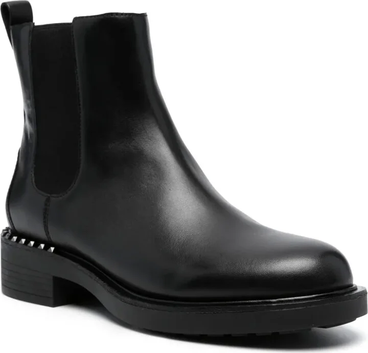 Fancy 60mm Rockstud-detail leather boots - Image 2