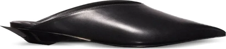Fang pointed-toe mules