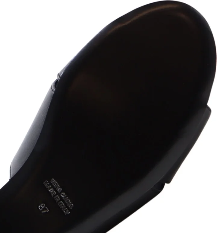 Fanny Sandals, Black Leather - Image 5