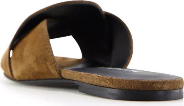 Fanny Sandals, Brown Suede - Image 5