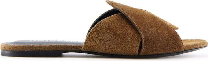 Fanny Sandals, Brown Suede