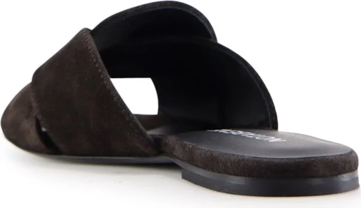 Fanny Sandals, Dark Brown Suede - Image 4