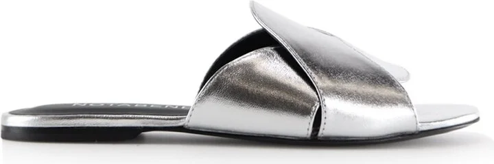 Fanny Sandals, Silver Leather