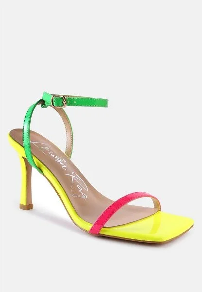 Fantasy Mid Heel Square Toe Sandals Women - Image 3
