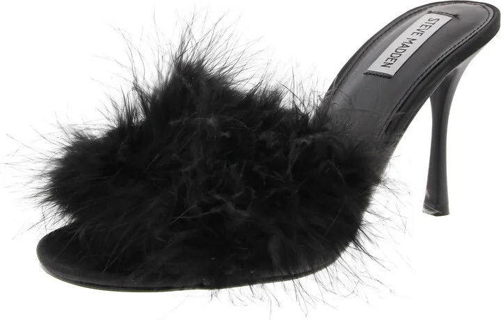 Fantasy Womens Embellished Satin Slide Sandals