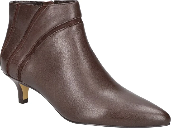 Faraday Pointed Toe Kitten Heel Bootie