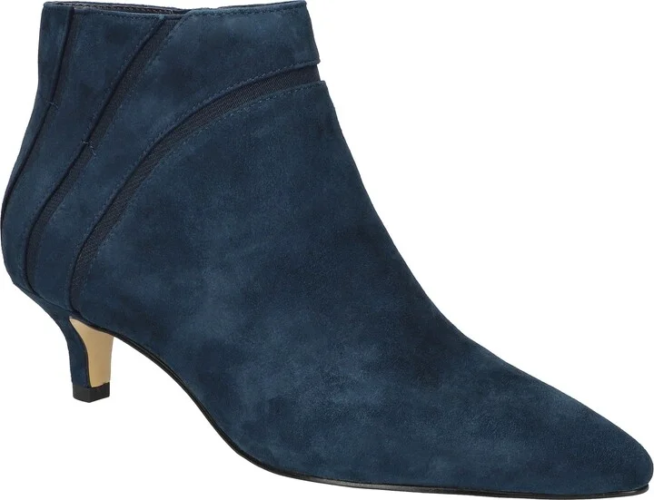 Faraday Pointed Toe Kitten Heel Bootie
